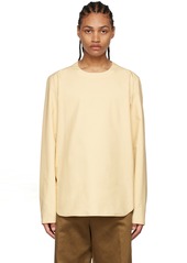 Ermenegildo Zegna Couture SSENSE Exclusive Beige Silk Long Sleeve T-Shirt