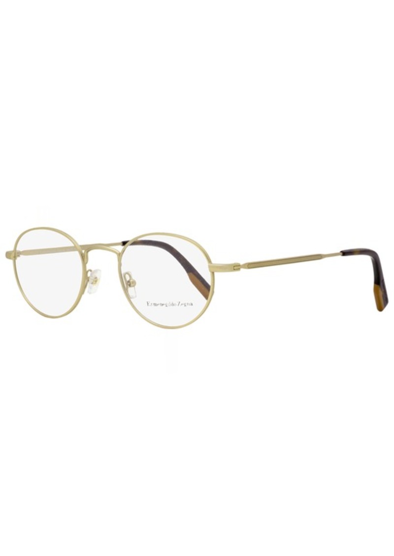 Ermenegildo Zegna Men's Oval Eyeglasses EZ5132 032 Matte Gold/Havana 47mm