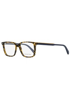 Ermenegildo Zegna Men's Rectangular Eyeglasses EZ5145 055 Havana/Blue 54mm