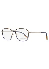 Ermenegildo Zegna Men's Rectangular Eyeglasses EZ5183 014 Ruthenium/Blue 56mm