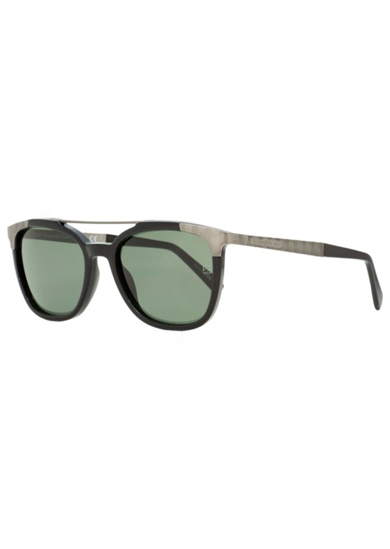 Ermenegildo Zegna Men's Rectangular Sunglasses EZ0073 01N Black/Ruthenium 54mm
