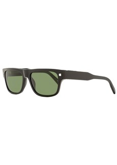 Ermenegildo Zegna Men's Rectangular Sunglasses EZ0088 01N Black 56mm