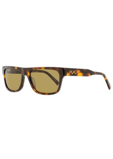 Ermenegildo Zegna Men's Rectangular Sunglasses EZ0132 52J Dark Havana 56mm