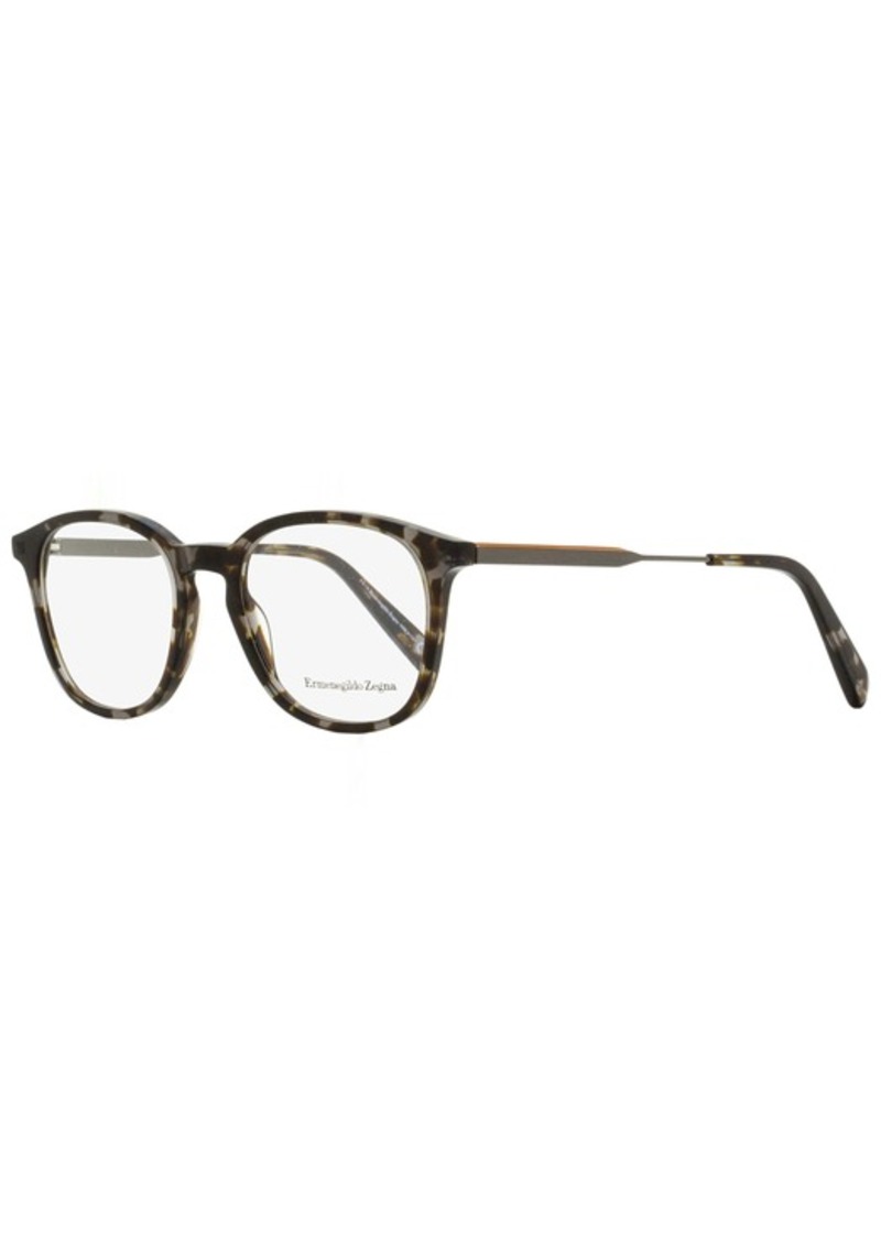 Ermenegildo Zegna Men's Square Eyeglasses EZ5140 055 Gray Havana/Ruthenium 50mm