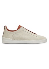 Zegna Mixed Cotton Triple Stitch Sneakers