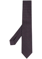 Ermenegildo Zegna pin-dots embroidered silk tie