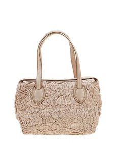 Escada Powder Pleated Leather Satchel