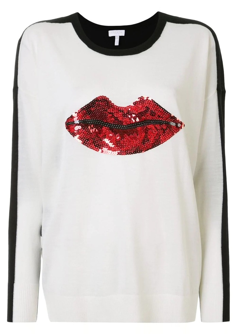 sequin lips sweater