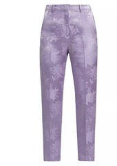 Etro Ankle-Crop Floral-Jacquard Trousers
