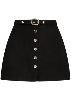 Etro belted virgin wool miniskirt