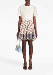 Etro Berry-print ruffled miniskirt