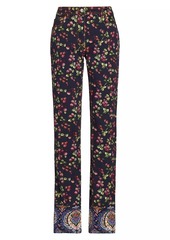 Etro Berry-Printed Mid-Rise Skinny Jeans