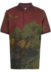 Etro botanical-print short-sleeved polo shirt