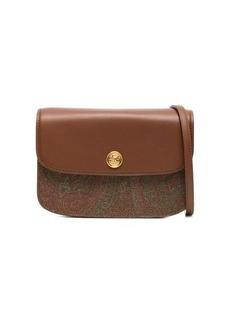 Etro Brown 'Arnica' Crossbody Bag with 'Paisley' Motif in Cotton Blend Woman