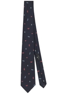 Etro butterfly-print silk tie