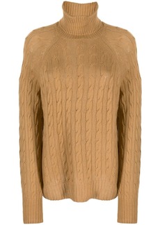 Etro cable-knit roll-neck jumper