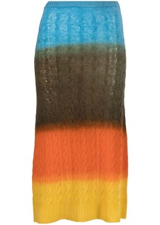 Etro cable-knit wool midi skirt