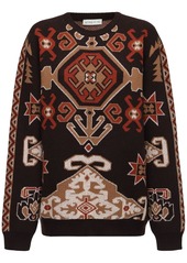 Etro Carpet Jacquard Wool Blend Knit Sweater