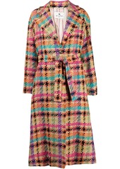 Etro check-pattern twill coat