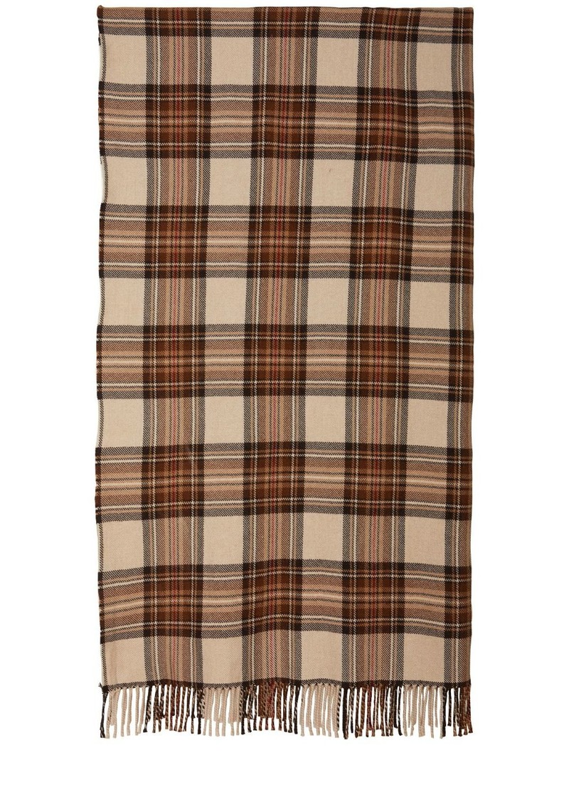 Etro Checked Wool Scarf