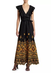 Etro Cotton Lace Ruffled Gown