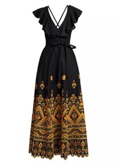Etro Cotton Lace Ruffled Gown