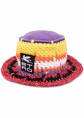 Etro crochet-knit logo hat