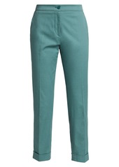 Etro Cropped Stretch-Cotton Trousers