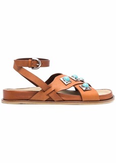 Etro Crown Me leather sandals