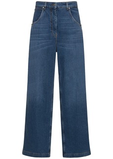 Etro Denim High Rise Wide Jeans