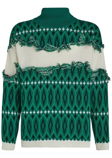 Etro Distressed Wool Turtleneck Sweater