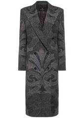 Etro Double Breasted Wool Long Coat