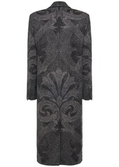 Etro Double Breasted Wool Long Coat