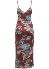 Etro Draped Printed Viscose Long Dress