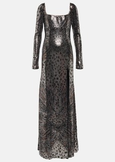 Etro Embellished printed gown