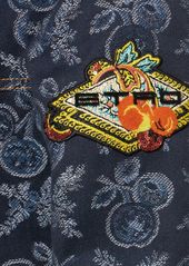 Etro Embroidered Denim Belted Long Coat