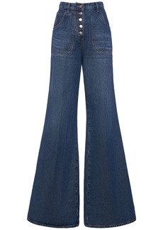 Etro Embroidered Denim Flared Jeans