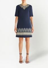 Etro embroidered-design short-sleeve dress