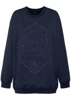 Etro Embroidered Logo Jersey Sweatshirt