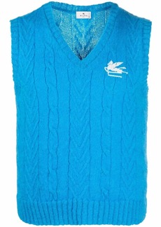 Etro embroidered-logo knit vest
