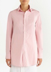 Etro embroidered-logo striped shirt