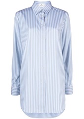 Etro embroidered-logo striped shirt