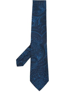 Etro embroidered paisley-pattern tie