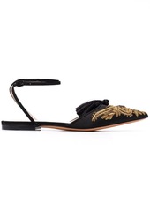 Etro embroidered pointed ballerina shoes