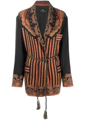 Etro embroidered single breasted coat