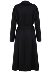 Etro Embroidered Wool Long Coat W/belt