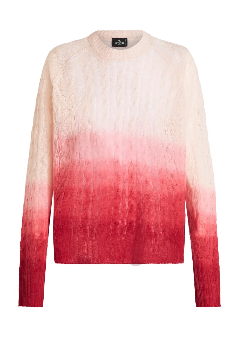Etro - Cable-Knit Wool Sweater - Pink - IT 44 - Moda Operandi