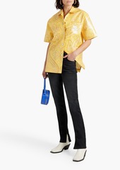 Etro - Coated paisley-print ripstop shirt - Yellow - IT 38