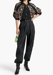 Etro - Cropped floral-print shell jacket - Black - IT 42