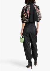 Etro - Cropped floral-print shell jacket - Black - IT 42